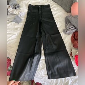Zara Wide Leg Leather pants